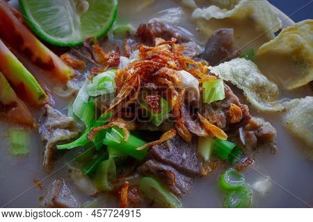 Sop Kaki Kambing A Traditional Food From Betawi, Jakarta Indonesia, Made From Mutton Or Lamb, Offal,
