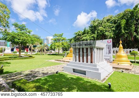 Pattaya City, Chonburi Province, Thailand - June 3, 2017: Replica Of President Ho Chi Minh Mausoleum