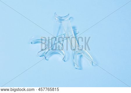 Set Of Several Retractor Dental Lip Retractor Access To The Oral Cavity. Wide Mouth Opening For A De