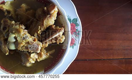 Cooking Tengkleng Kambing Or Goat Tengkleng Is A Kind Of Soup With The Main Ingredient Of Goat Bones