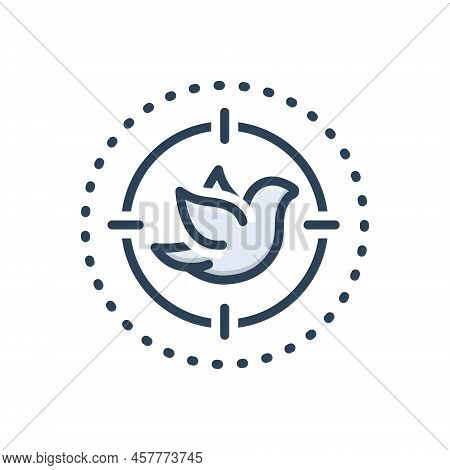 Color Illustration Icon For Hunting Trapping Accuracy Aim Bird Target Hunter Poaching Venery Hunt Pr