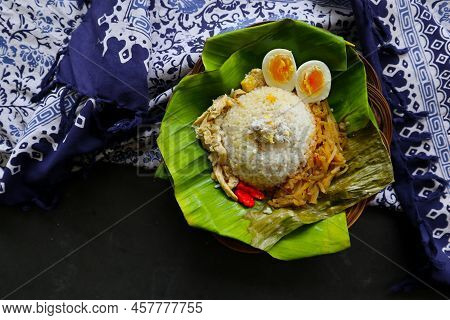 Nasi Liwet Solo Or Sego Liwet Solo Is A Traditional Food From Surakarta. Made From Savory Rice, Chay