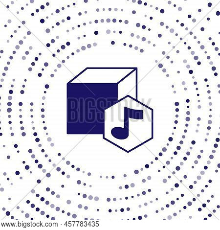 Blue Nft Digital Crypto Art Icon Isolated On White Background. Non Fungible Token. Abstract Circle R