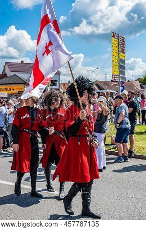 Straznice, Czech Republic - June 25, 2022 International Folklore Festival. Georgian Folklore Ensembl
