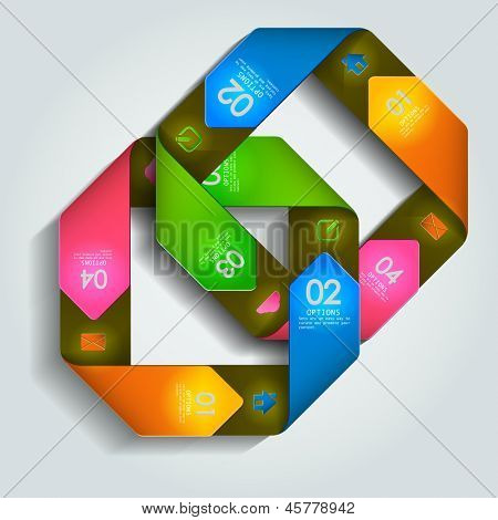 Vector passi di avanzamento carta per esercitazione