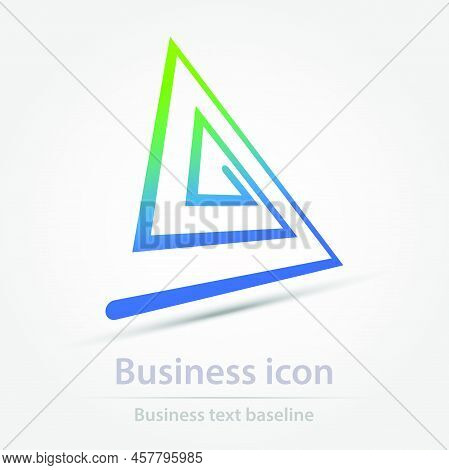 Originally Designed Color Abstract Vector Business Icon With Sigle Line Triangle Symbol