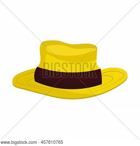 Chupalla Hat Vector Illustration Icon. Symbol Traditional Headgear And Fashion Clothing Style. Cap S