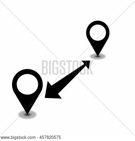 Gps Points And Path Between Them, Distance Between Two Map Pointers