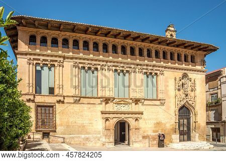 Xativa,spain - May 28,2022 - View At The Antic Royal Hospital In The Streets Of Xativa. Xativa Is A 