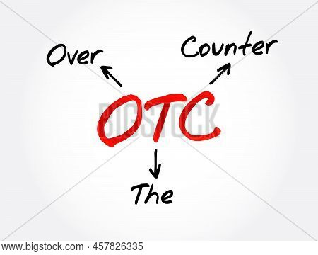 Otc - Over The Counter Acronym, Medical Concept Background