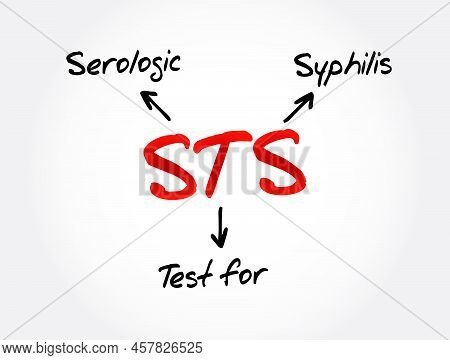 Sts - Serologic Test For Syphilis Acronym, Medical Concept Background