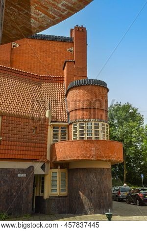 Social Housing In The Style Of The Amsterdamse School. Amsterdam, Netherlands. July 2022.