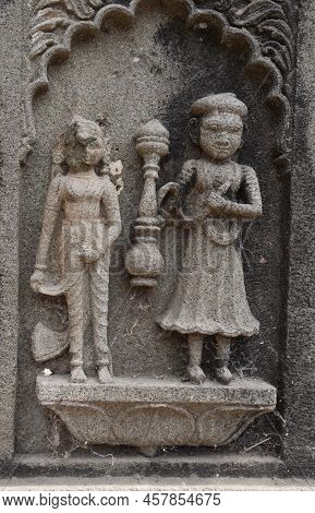 Ancient Small Carved Structure On The Walls Of Ahilyabai Fort, Maheshwar (madhya Pradesh, India)