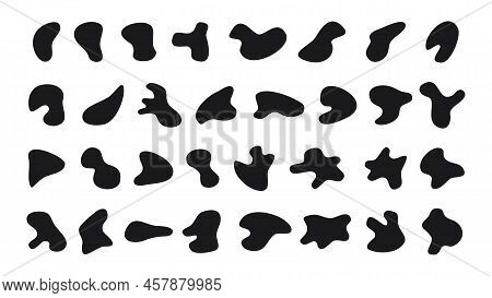 Black Liquid Blob Shapes