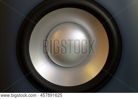 Isolated Mid-range Loud Speaker Driver Cone-shaped Closeup