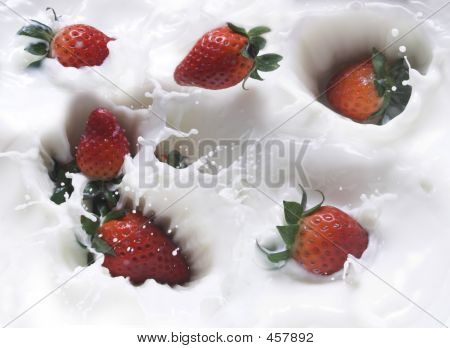 Fraise et lait