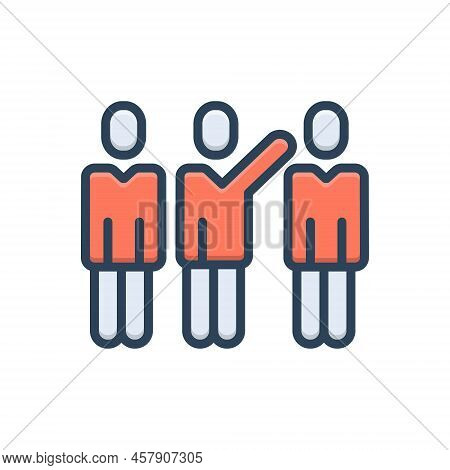 Color Illustration Icon For Willing Ready Prepared Eager Avid Fervent Impatient
