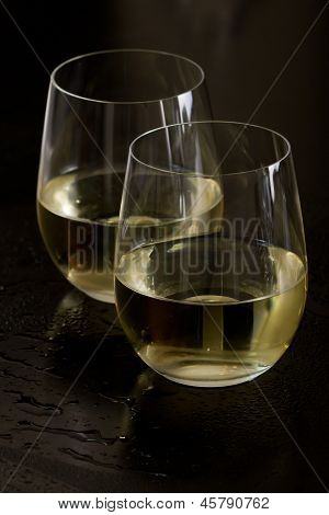 Stemless kieliszki do wina białego
