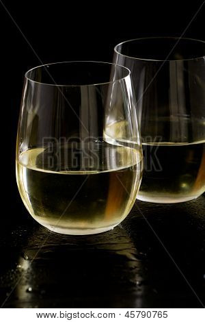 Stemless kieliszki do wina białego