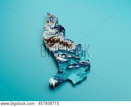 Topographic Liechtenstein Map Hypsometric Liechtenstein Elevation Tint Spectral Shaded Relief Map 3d