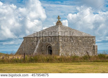 St. Aldhelm's Chapel, A Norman Chapel From 13th Century In Swanage, Dorset County, Along The South W