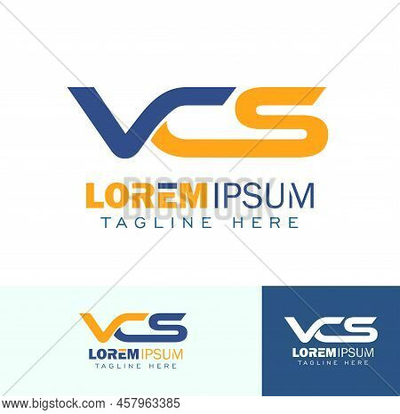 Vcs Monogram Logo Initial Letter In Isolated White Background
