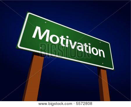 Motivazione Green Road Sign illustrazione