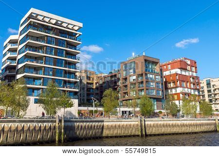 Apartment houses in the Hafencity
