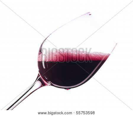 Red Wine On White Background