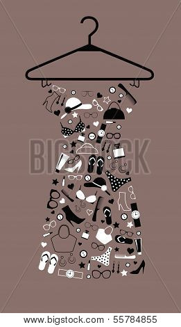 Fashion Woman Dress From Accessories