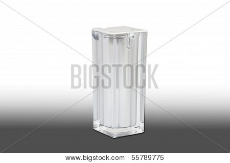 no icon cosmetic bottle isolated background with path