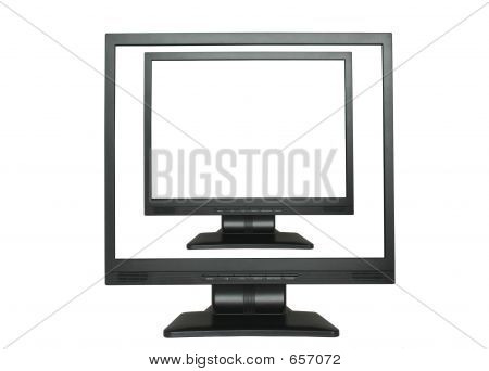 LCD ที่ cloned ในหน้าจอว่างเปล่า