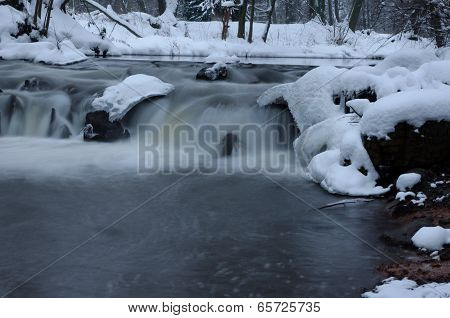 River in the winter.