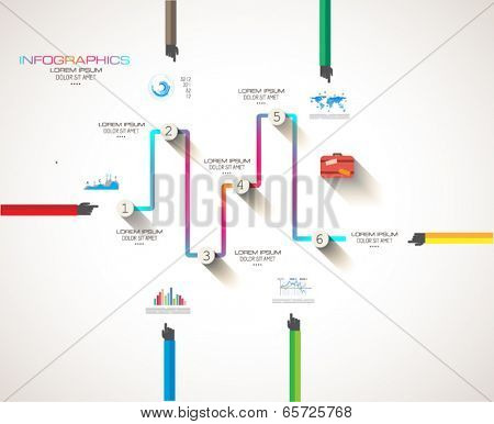 Flat UI design concepts for unique infographics, seo, web template branding. Concepts eÃ?Ã?Ã?ÃÂ²ements for web banners and brochure or covers.