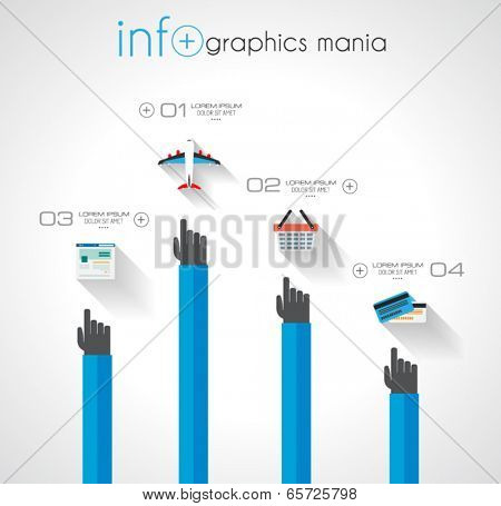 Flat UI design concepts for unique infographics, seo, web template branding. Concepts eÃ?Ã?Ã?ÃÂ²ements for web banners and brochure or covers.