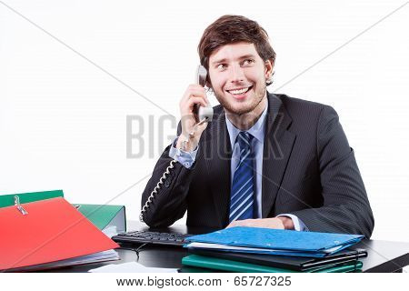 Businessman Talking On The Phone