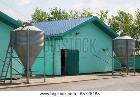 New modern pig farm exterior