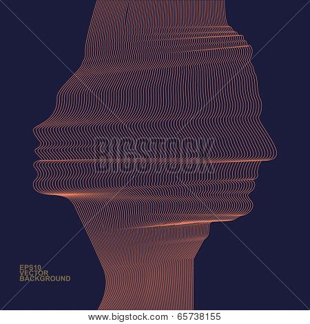 Abstract Background with Faces Pattern