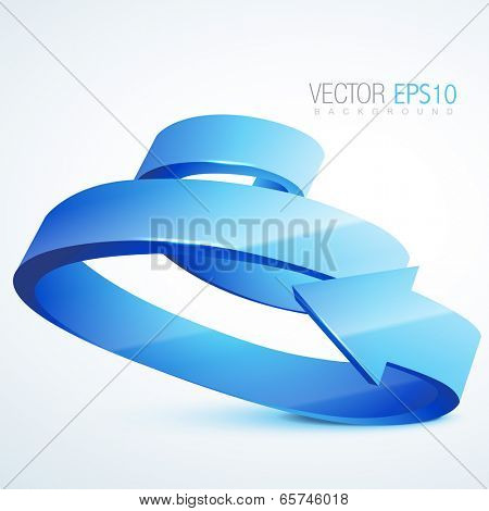 vector 3d spiral arrow illustration