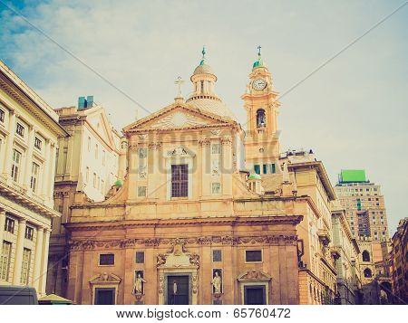 Retro Look Chiesa Del Gesu In Genoa