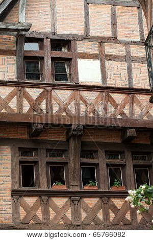 Half-timbered house in Chinon Vienne Valley France