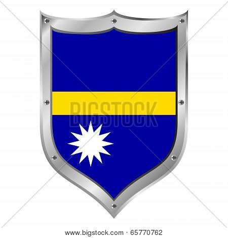 Nauru Flag Button.