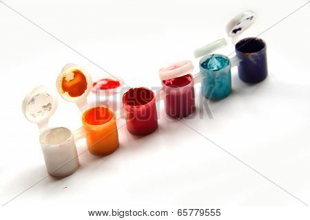 Cans With Paint For Drawing