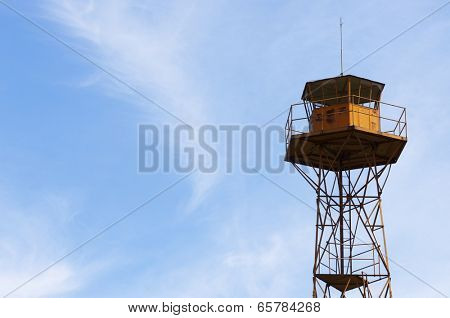 Watch tower view in Huesca province, Aragon, Spain.
