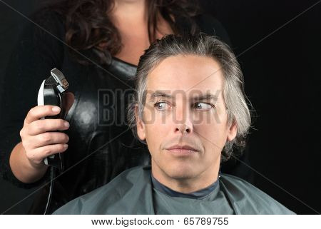 Bulk Length Removed, Stylist Uses Clipper