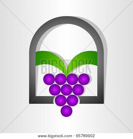 Grape On Window Design.eps