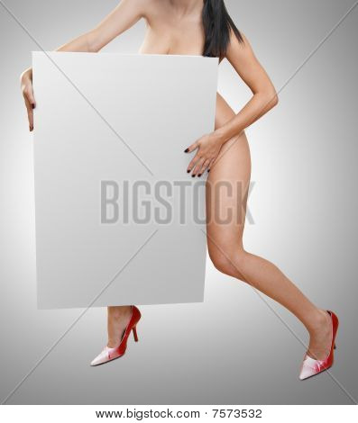 Nagie kobiety z pusty znak