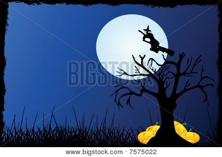 Halloween Hintergrund mit Baum