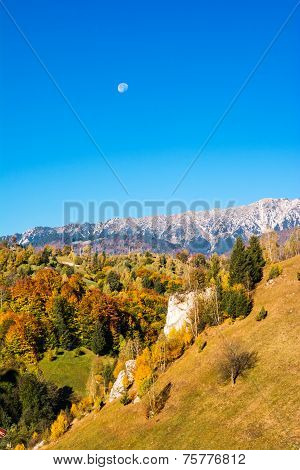Countryside landscape in a romanian villlage
