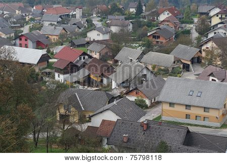 View on Zuzemberk village, Slovenia